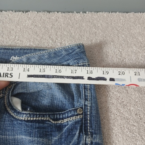 Hydraulic Lola Curvy Almost Bootcut Jeans Women 17/18 Blue Denim Distressed - Picture 6 of 15